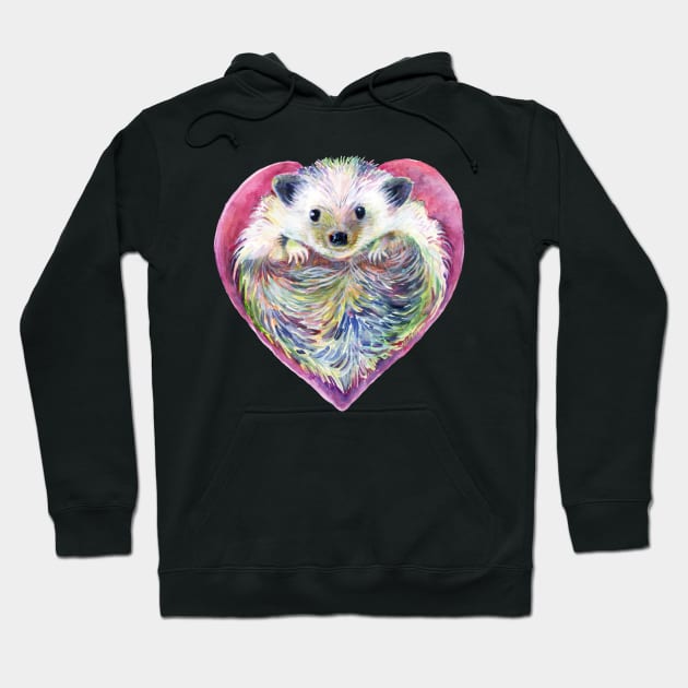 HedgeHog Heart by Michelle Scott of dotsofpaint studios Hoodie by dotsofpaint